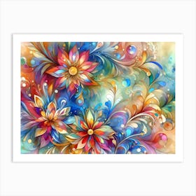 Colorful Flowers 14 Art Print