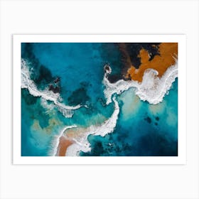 Blue Ocean And Waves Art Print