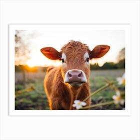 Young Cow Art Print