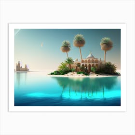 Islamic Emirate Arab Island in the future Art Print