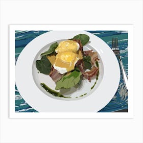 Eggs Benedict with Spinach Art Print