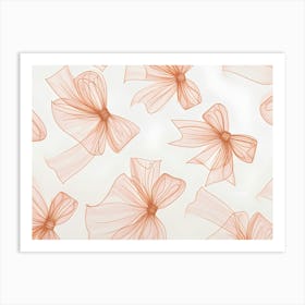 Pink Bows 4 Art Print