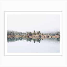 Forest Lake Reflection Art Print