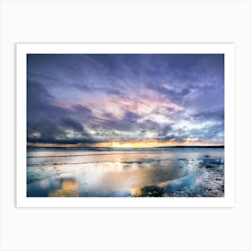 stunning view of the sunset over the sea Art Print