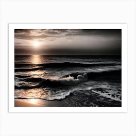 Sunset At The Beach 521 Art Print