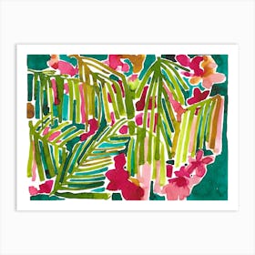 Palms In A Garden Poster