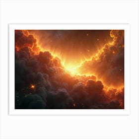 Infernos Awakening. Cloud Star Sky Art Print