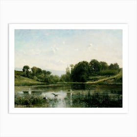 Vintage Painting Pond Art Print