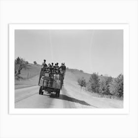 Truckload Of Mexican Migrants Returning From Mississippi Where They Had Been Picking Cotton, Highway Near Neches Art Print