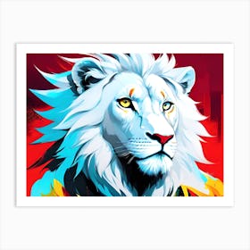 Lion art 75 Art Print