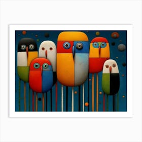 Colorful Birds Art Print