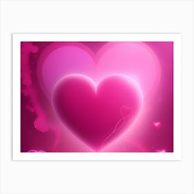 A Glowing Pink Heart Vibrant Horizontal Composition 31 Art Print