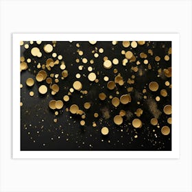 Gold Confetti 4 Art Print