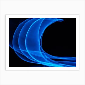 Glowing Abstract Curved Lines 1 Art Print