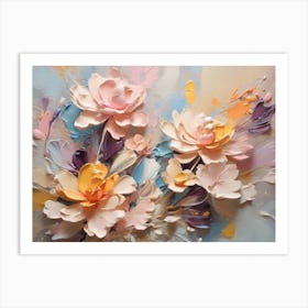 Abstract Flowers 17 Art Print