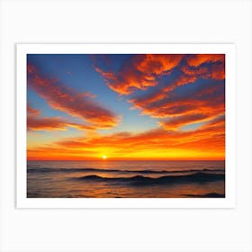 Sunset Over The Ocean 8 Art Print