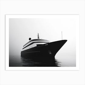 Yacht In The Fog Art Print