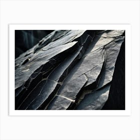 Close Up Of A Rough Stone Surface Emphasizing The Texture And Natural Details Contrast Between Th (4) Art Print