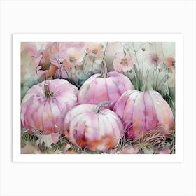 Pink Pumpkins 7 Art Print