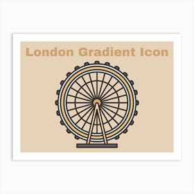 London Gradient Icon Art Print