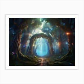 Forest Path Paintings Art Print 2 Art Print