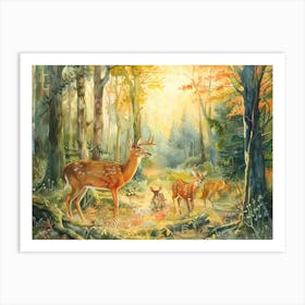 Forest At Dawn Art Print