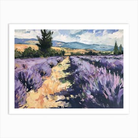 Lavender Field - expressionism Art Print