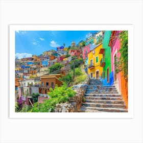 Colorful Mexican Town 2 Art Print