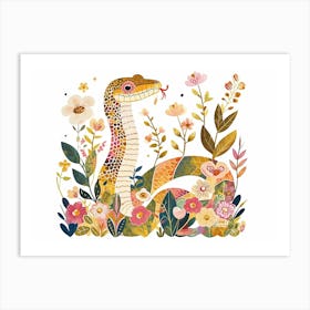 Little Floral Cobra 6 Art Print