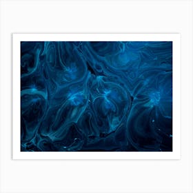 Abstract Blue Painting Art Print