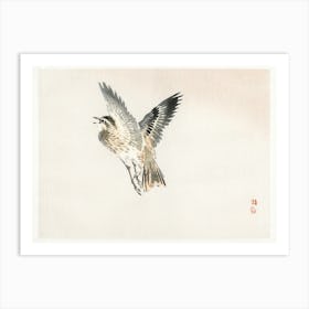 Sparrow, Kōno Bairei Art Print