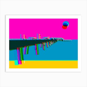 Pier in Deal Kent Vibrant Art Print