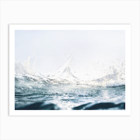 Blue Ocean Waves Art Print