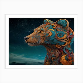 Abstract Of A Lion Art Print