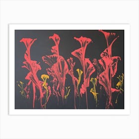 Red und orange flowers Art Print