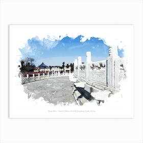 Round Altar, Temple Of Heaven Park & Dongcheng South, Beijing Art Print