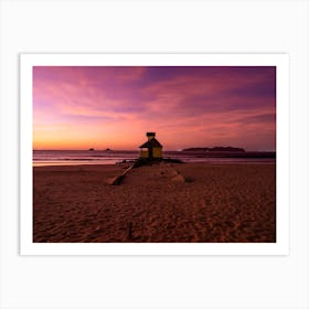 Pink And Purple Beach Skies Art Print