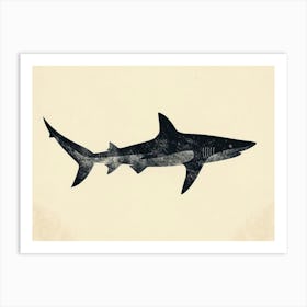 Thresher Shark Silhouette 1 Art Print