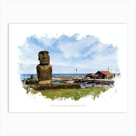 Caleta Hanga Roa, Rapa Nui (Easter Island), Chile Art Print