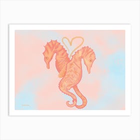 Sea Horse Heart Affiche