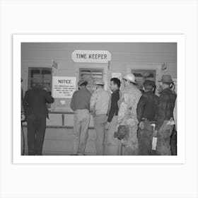 Untitled Photo, Possibly Related To Construction Workers Getting Paid Off, Shasta Dam, Shasta County, Californi Art Print