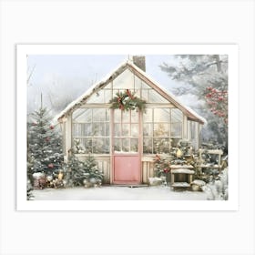 Christmas Greenhouse Art Print