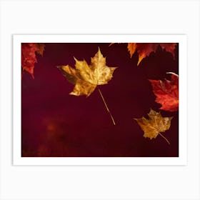 Autumnal Gradient Splash Transitioning From Warm Russet To Deep Burgundy Celebrating Thanksgiving (4) Art Print