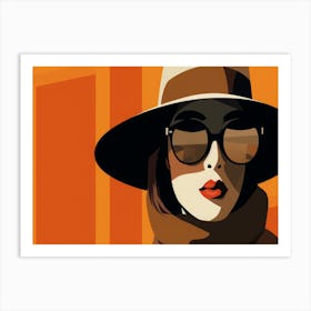 Woman In A Hat 4 Art Print