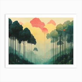 Decorative Tree Landscape Art Print