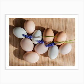 Eggs And Lavender Art Print