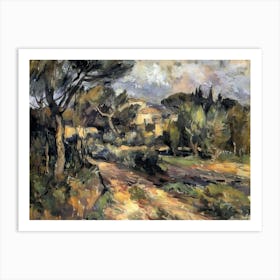 Olive Grove Symphony Painting Inspired By Paul Cezanne Art Print