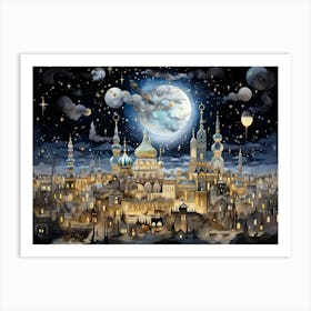 City At Night 4 Art Print