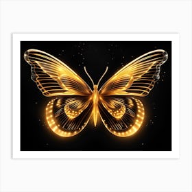 Golden Butterfly 84 Art Print