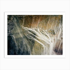 Water Crashing Against Rocky Coastline Art Print